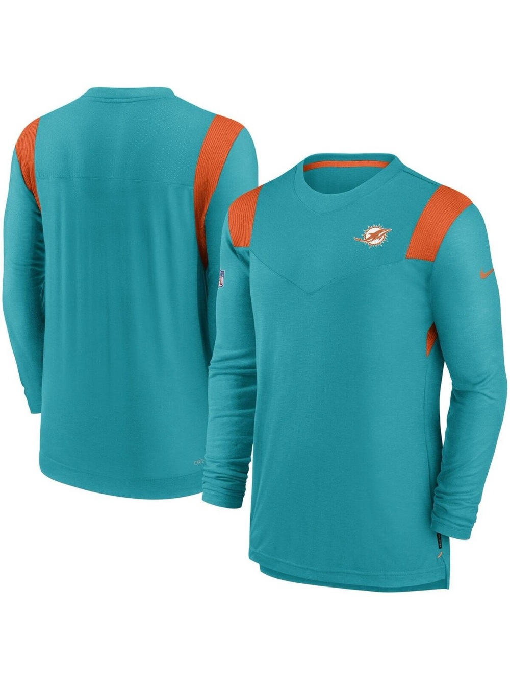 Nike Men’s Large Aqua Miami Dolphins Performance Player Long Sleeve Shirt